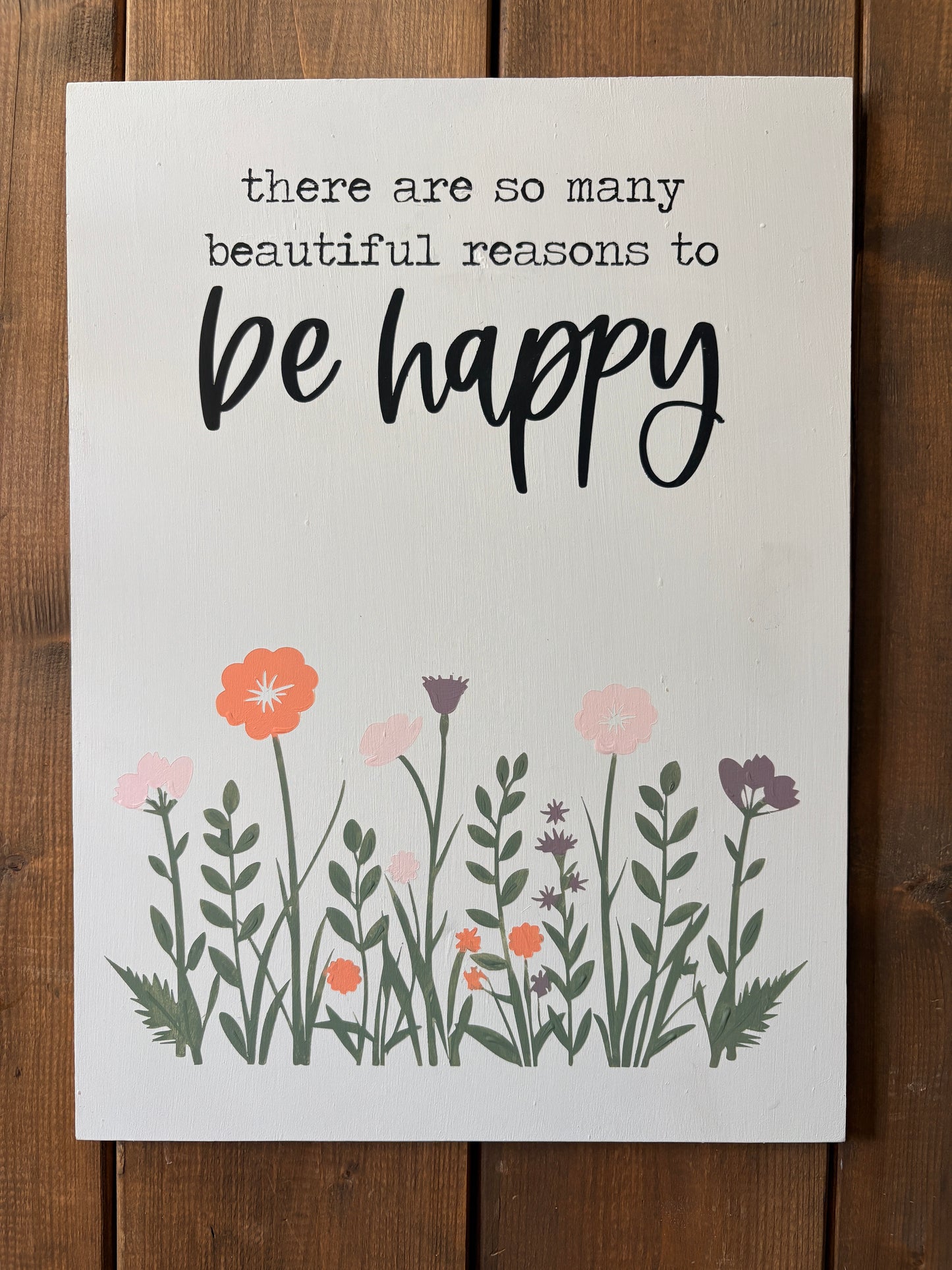So many reasons to be happy Wood Sign | DIY Kit