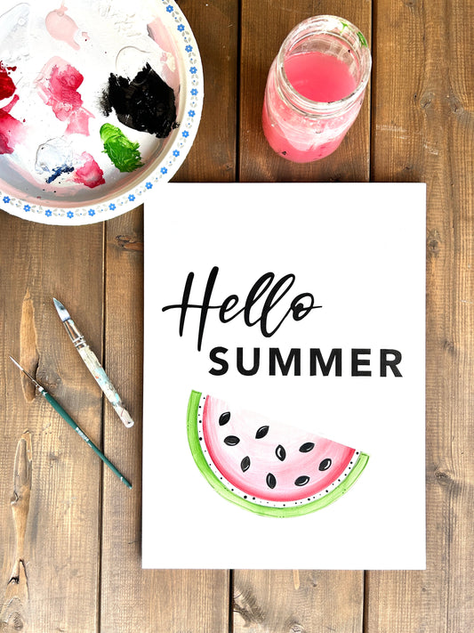 Hello summer Watermelon Poster Board | DIY Kit - Homeworks Etc ®