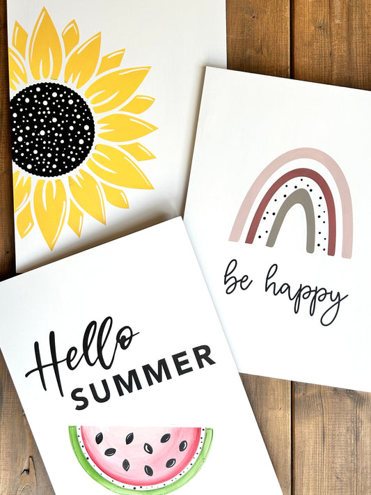 Be happy Rainbow Poster Board | DIY Kit - Homeworks Etc ®