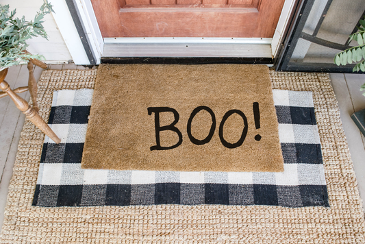 BOO Halloween DIY Doormat | DIY Kit - Homeworks Etc ®