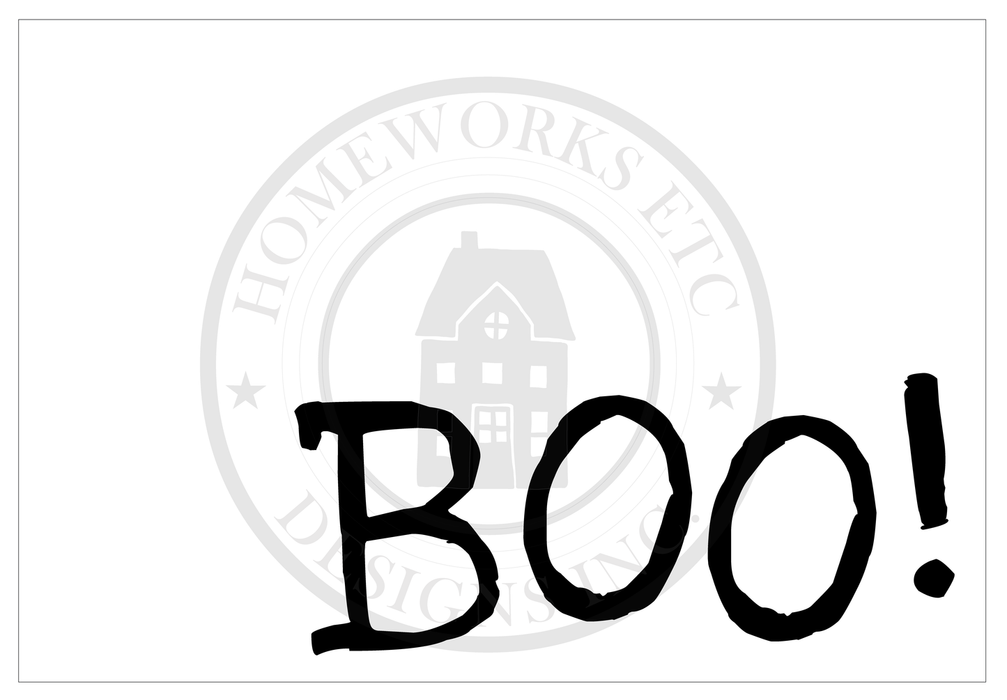 BOO Halloween DIY Doormat | DIY Kit - Homeworks Etc ®
