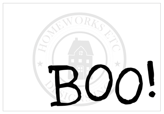 BOO Halloween DIY Doormat | DIY Kit - Homeworks Etc ®