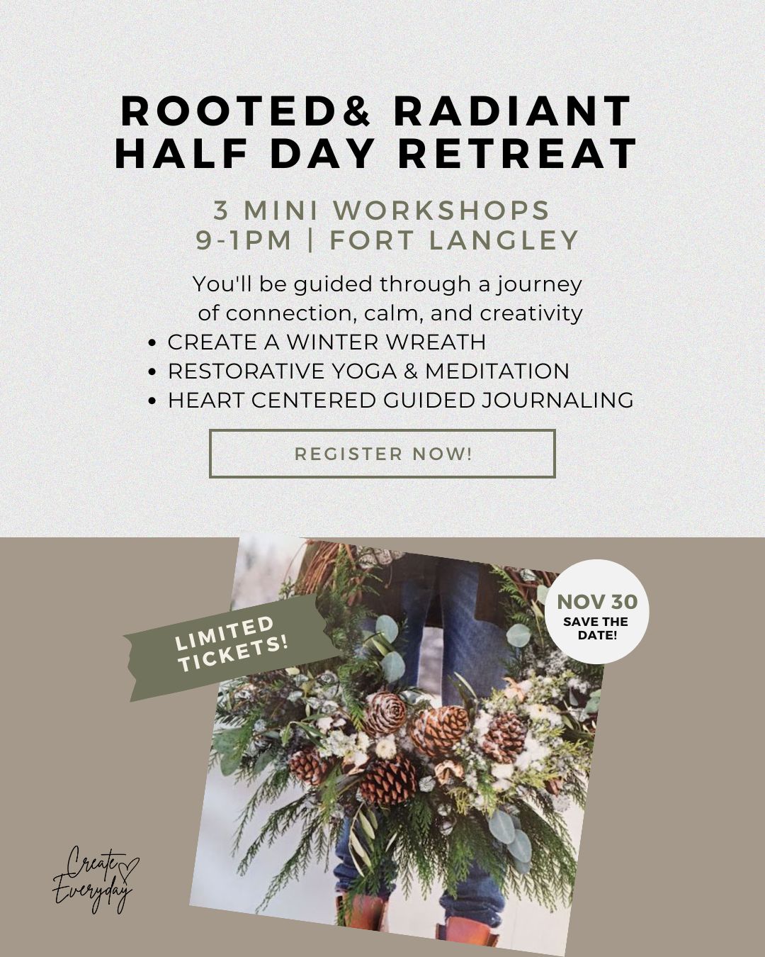 Rooted and Radiant WINTER Workshop | November 30 at 9am