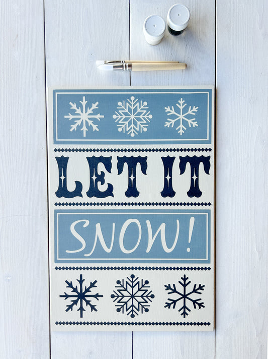 Let it Snow Wood Sign Board | DIY Kit - Homeworks Etc ®