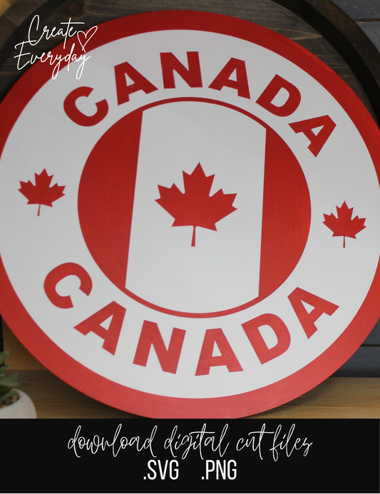 Canada Day Round SVG Design | Digital Download