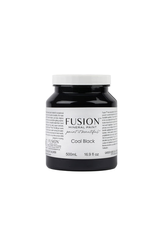 Coal Black | Fusion™ Mineral Paint (Tester and Pint Size) - Homeworks Etc ®