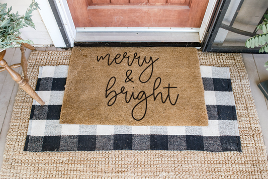 Merry & Bright DIY Doormat | DIY Kit - Homeworks Etc ®