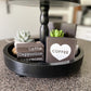 Two Tiered Round Tray, Black, Ship to Canada
