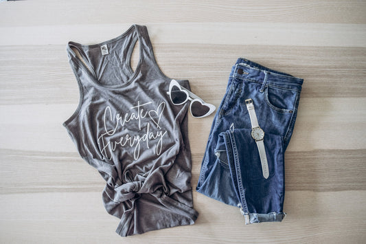 Create Everyday Women’s Racer Tank Top - Homeworks Etc ®