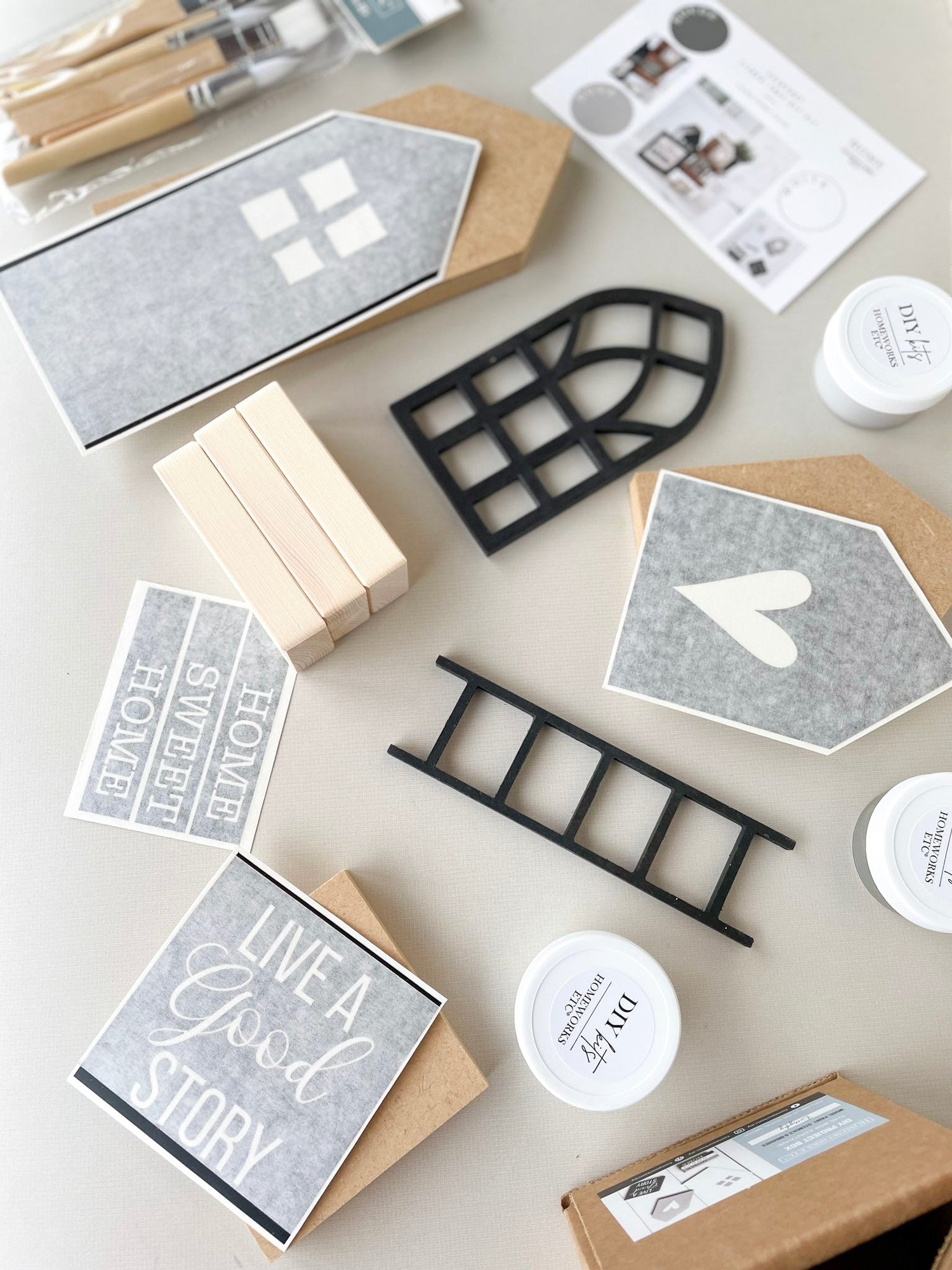 Mini Create Everyday Tiered Tray Ladder and Window Bundle DIY kit - Homeworks Etc ®