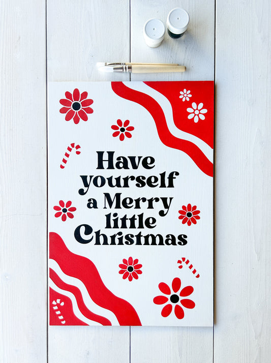 Have Yourself a Merry Little Christmas Wood Sign Board | DIY Kit - Homeworks Etc ®