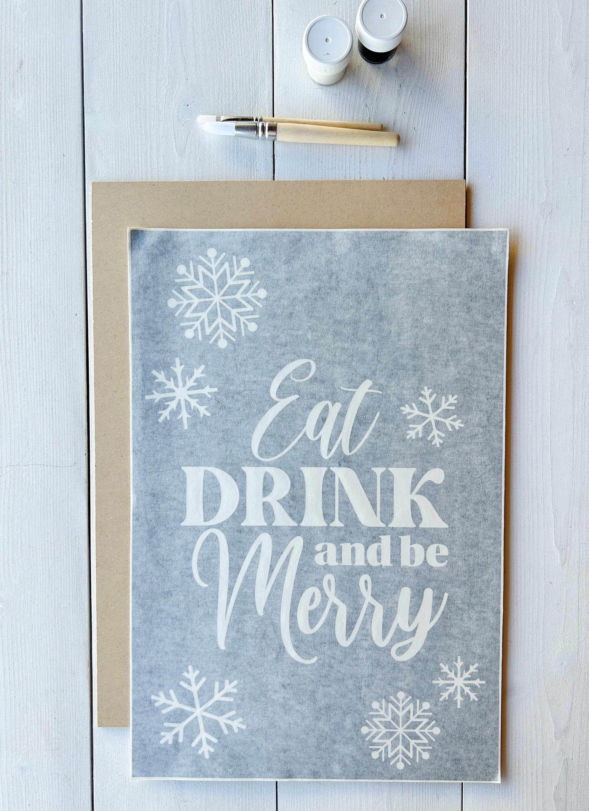 Eat Drink and be Merry Wood Sign Board | DIY Kit - Homeworks Etc ®