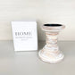 Farmhouse Candle Holder | White wash - Homeworks Etc ®