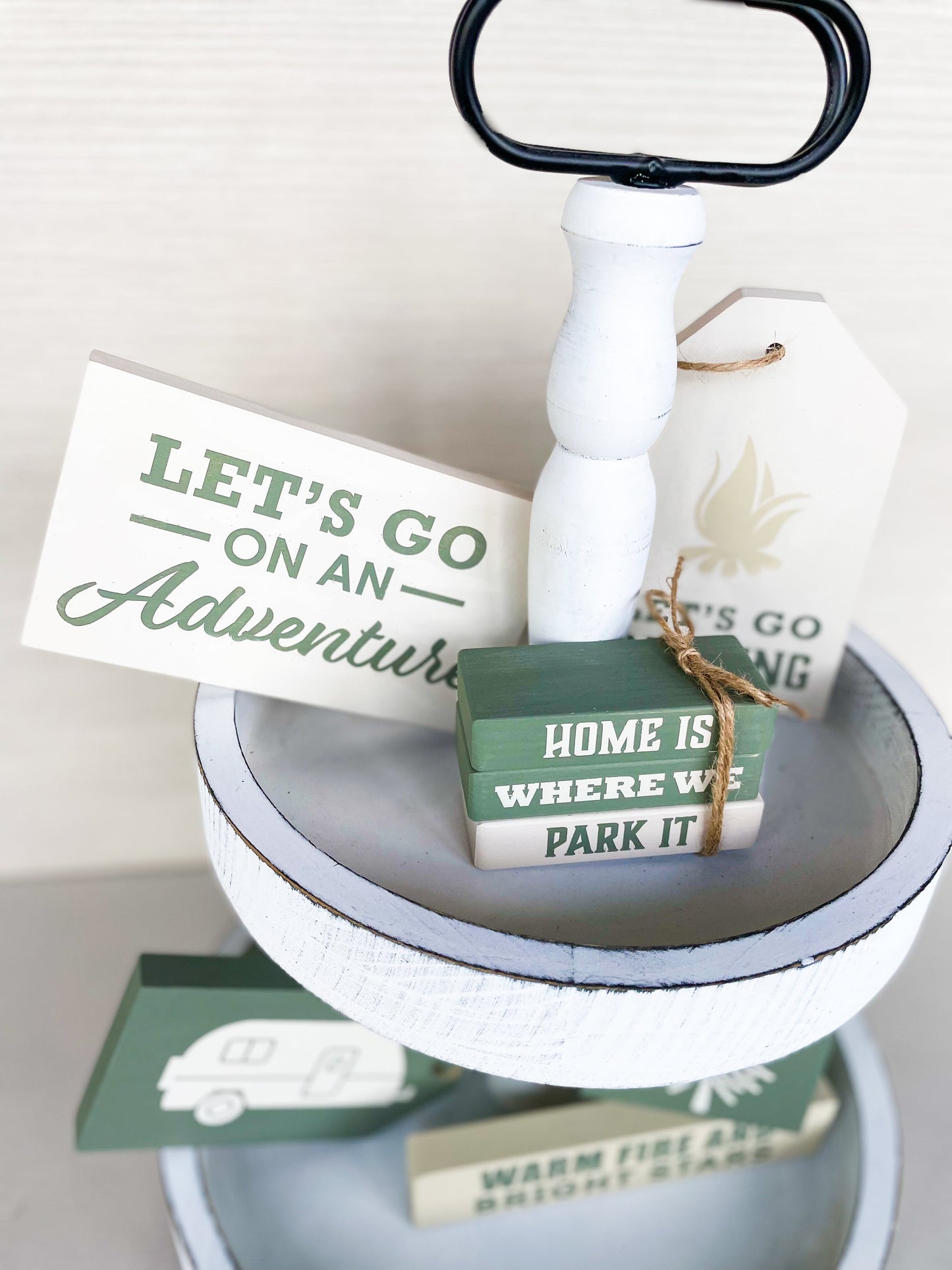 DIY Camping Tiered Tray Decor | DIY Kit - Homeworks Etc ®
