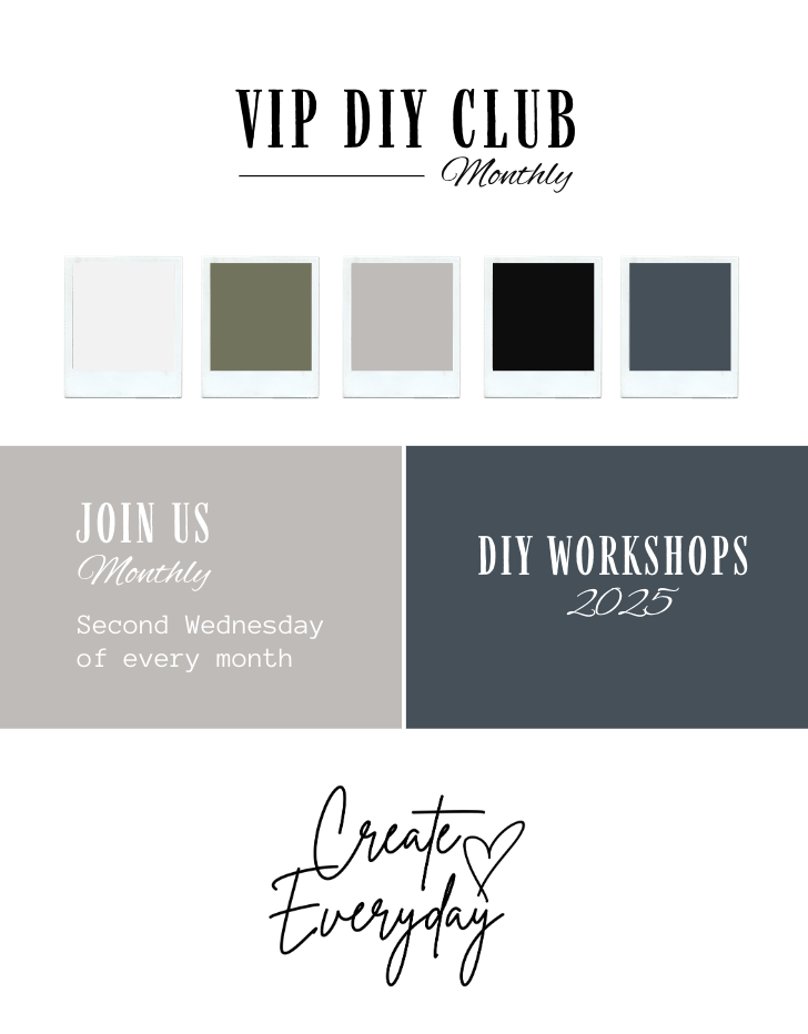 VIP DIY CLUB workshop membership | Monthly second Wednesday