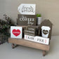 DIY Coffee Themed Tiered Tray decor | DIY Kit - Homeworks Etc ®