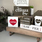 DIY Coffee Themed Tiered Tray decor | DIY Kit - Homeworks Etc ®