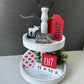 DIY Canada Day Themed Tiered Tray decor | DIY Kit - Homeworks Etc ®